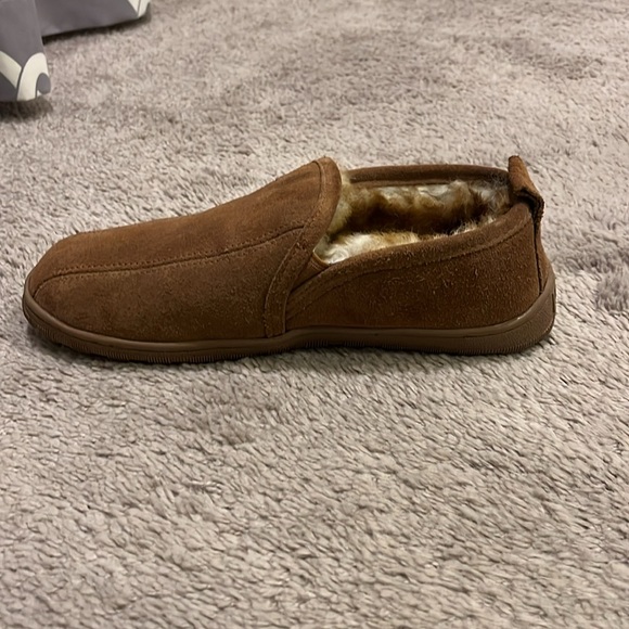 RJS Fuzzies Sheepskin Slippers House Shoes brown Mens Size 8 main image 10
